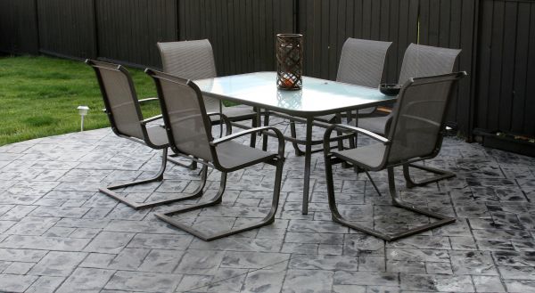 Backyard Concrete Stamping